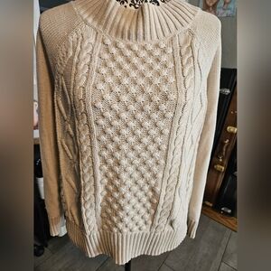 Women's Cable Knit Sweater - Cream
